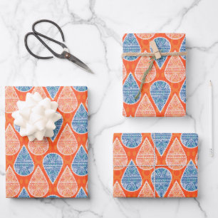 Decorative, Ethnic Pattern Wrapping Paper Sheet