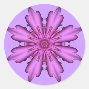 Decorative fantasy flower stickers