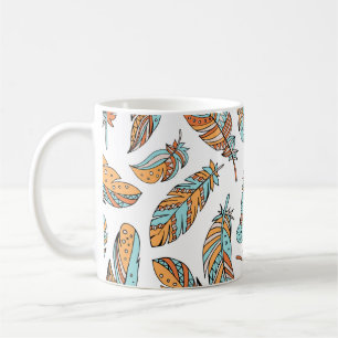 Decorative Feathers: Hand-Drawn Vintage Art Coffee Mug