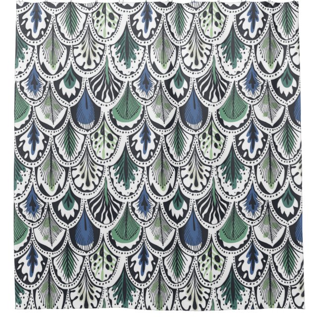 Decorative Feathers Shower Curtain (Front)