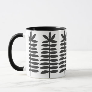 Decorative Ferns - Black Mug