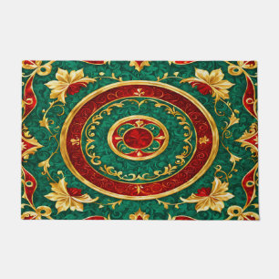 Decorative Floral Christmas Holiday Doormat