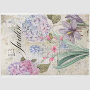 Decorative Floral Decoupage Tissue Paper