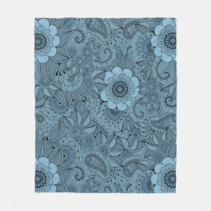 Decorative Floral Fleece Blanket