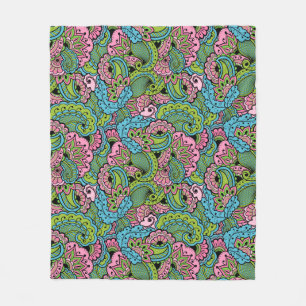 Decorative Floral Fleece Blanket