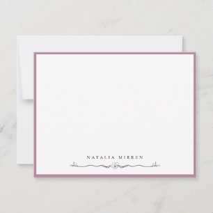 Decorative Floral Flourish Mauve Frame Card
