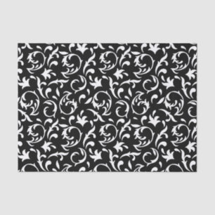 Decorative Floral in White Tissue Paper