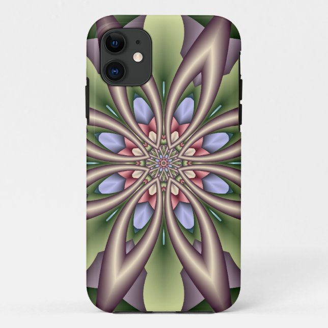 Decorative Floral Kaleidoscope Case-Mate iPhone Case (Back)