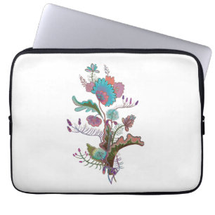 decorative floral laptop sleeve