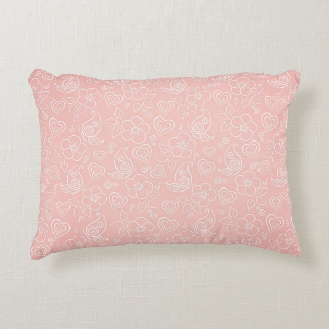 Decorative floral pattern cushion (Front)