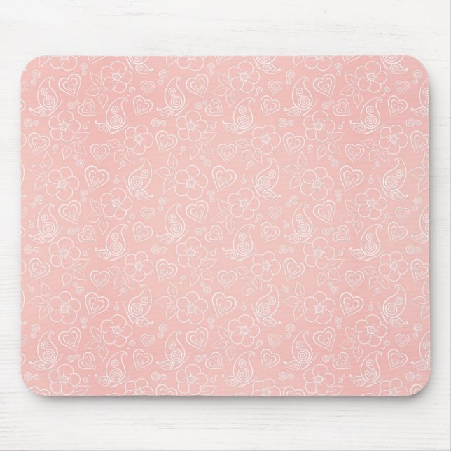 Decorative floral pattern mouse mat (Front)