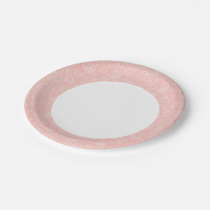 Decorative floral pattern paper plate