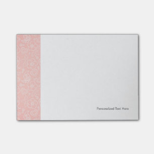 Decorative floral pattern post-it notes