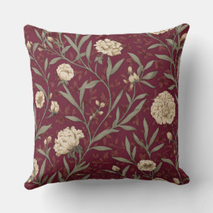 Decorative Floral Pattern Throw Pillow