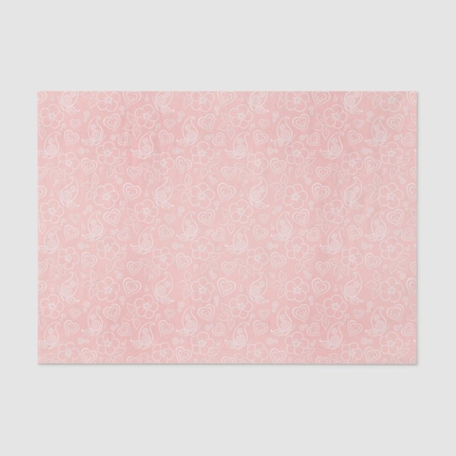Decorative floral pattern tissue paper (Front)