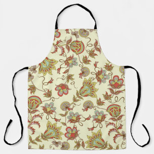 Decorative floral pattern with delicate plants of apron