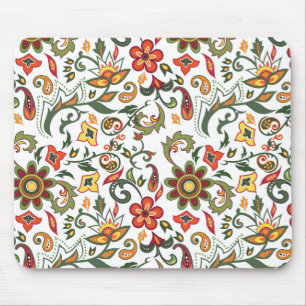 Decorative floral patterns mouse mat