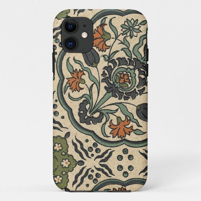 Decorative Floral Persian Tile Design Case-Mate iPhone Case (Back)