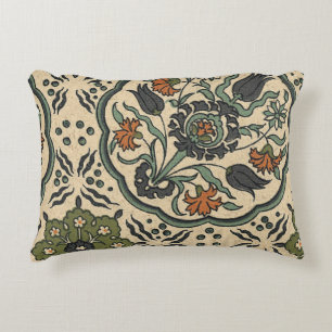 Decorative Floral Persian Tile Design Cushion