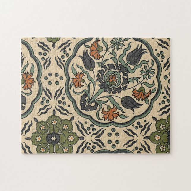 Decorative Floral Persian Tile Design Jigsaw Puzzle (Horizontal)