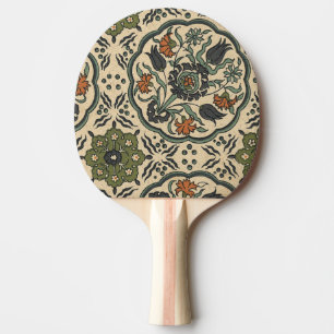 Decorative Floral Persian Tile Design Ping Pong Paddle