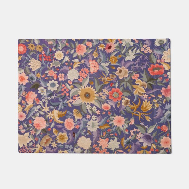 Decorative Floral Print Doormat (Front)
