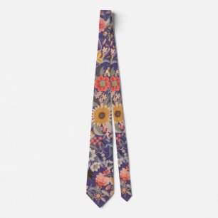 Decorative Floral Print Tie