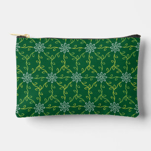 Decorative Floral Seamless Pattern Accessory Pouch