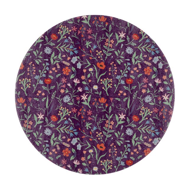 Decorative floral seamless pattern. cutting board (Front)