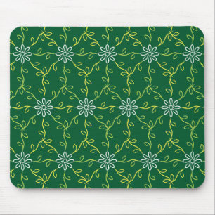 Decorative Floral Seamless Pattern Mouse Mat