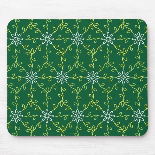 Decorative Floral Seamless Pattern Mouse Mat (Front)