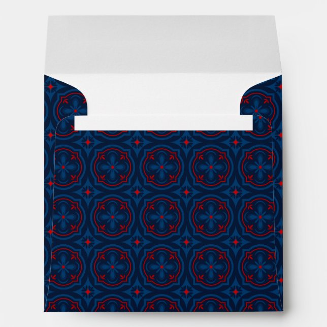 Decorative Floral Tile Pattern Envelope (Back (Bottom))