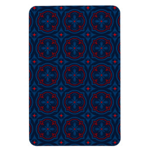 Decorative Floral Tile Pattern Magnet