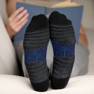 Decorative Floral Tile Pattern Socks