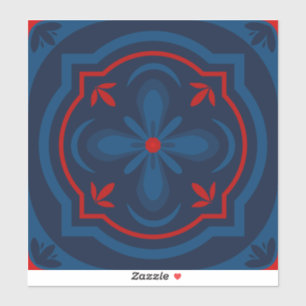 Decorative floral tiles pattern