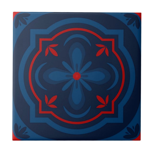Decorative floral tiles pattern  (Front)