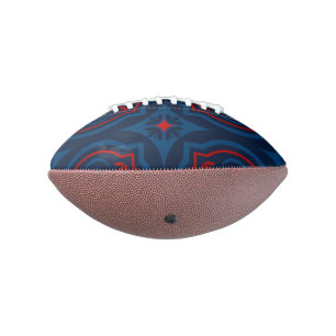 Decorative floral tiles pattern american football