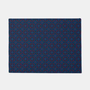Decorative floral tiles pattern  doormat