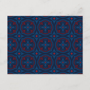Decorative floral tiles pattern enclosure card