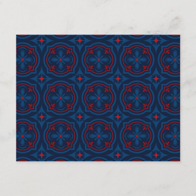 Decorative floral tiles pattern  enclosure card (Front)