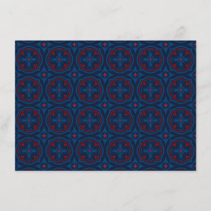 Decorative floral tiles pattern enclosure card