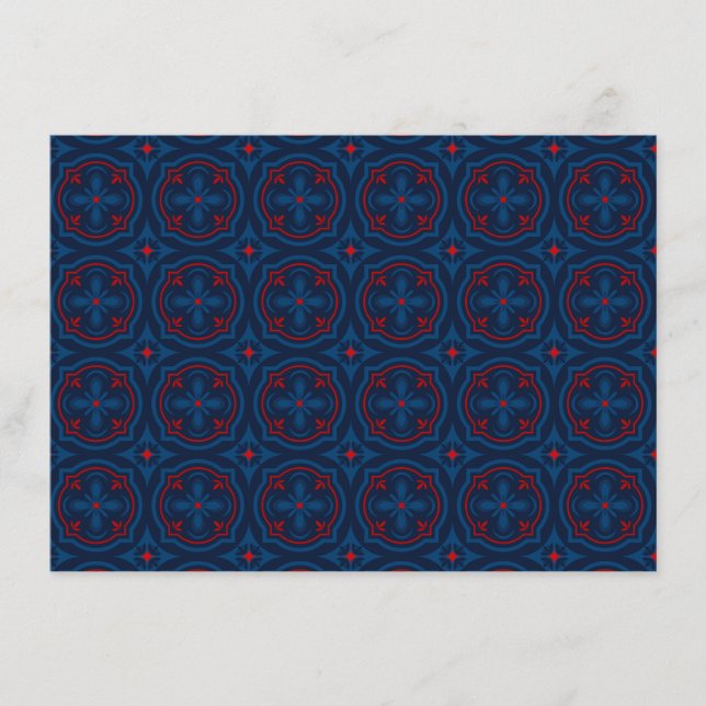 Decorative floral tiles pattern  enclosure card (Front)
