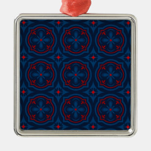 Decorative floral tiles pattern metal tree decoration