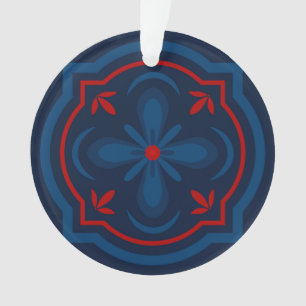 Decorative floral tiles pattern ornament