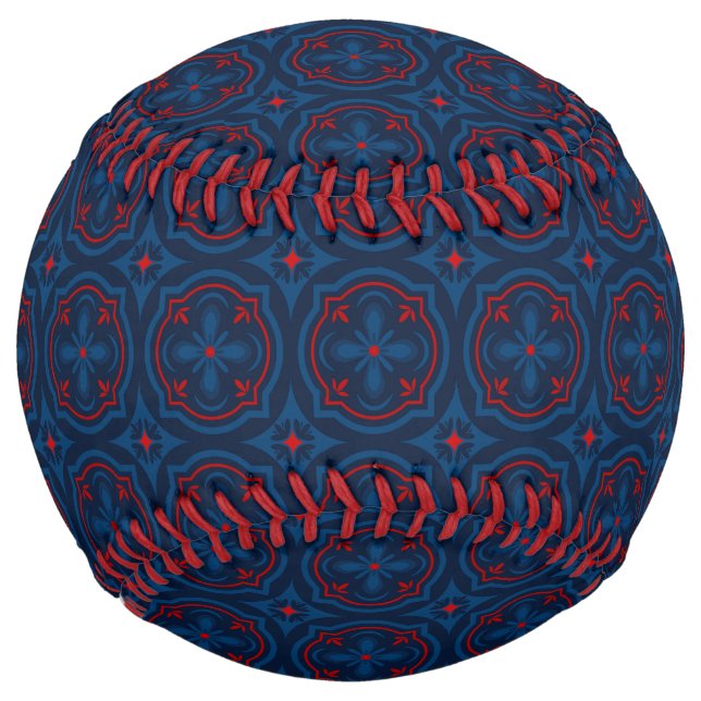 Decorative floral tiles pattern  softball (Front)