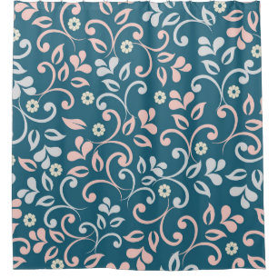 Decorative Floral Vintage Seamless Pattern Shower Curtain