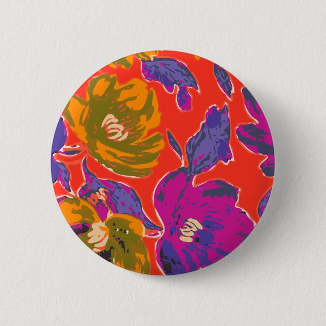 Decorative Florals 6 Cm Round Badge (Front)