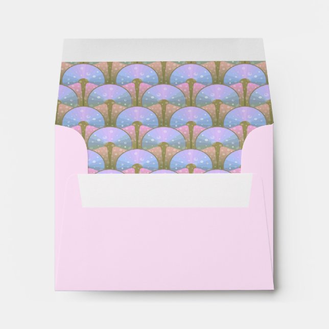 Decorative flower waves pattern envelope (Back (Bottom))
