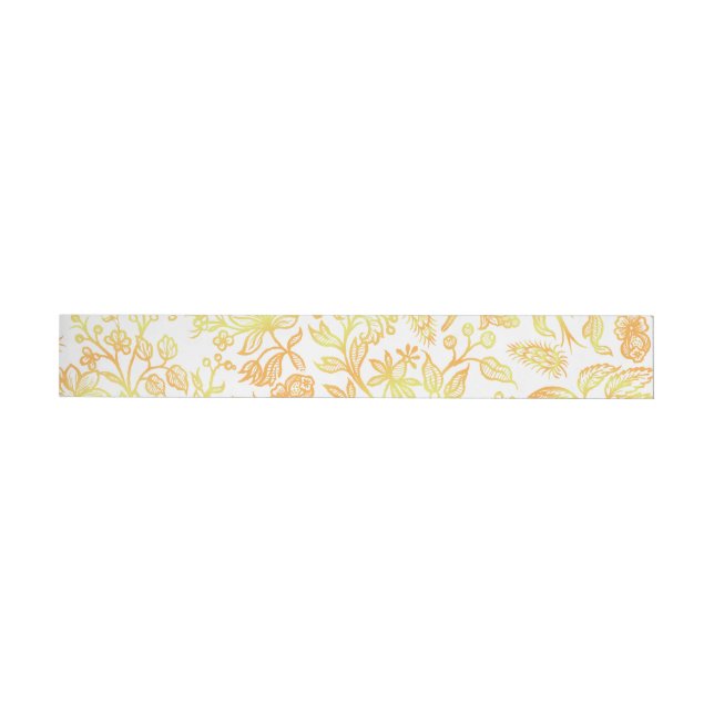 Decorative flowers 13 wrap around label (Individual)