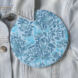 Decorative flowers 15 6 cm round badge